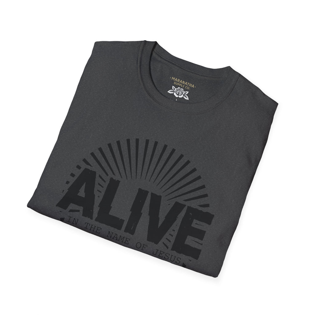 Alive in the name of Jesus Branded
