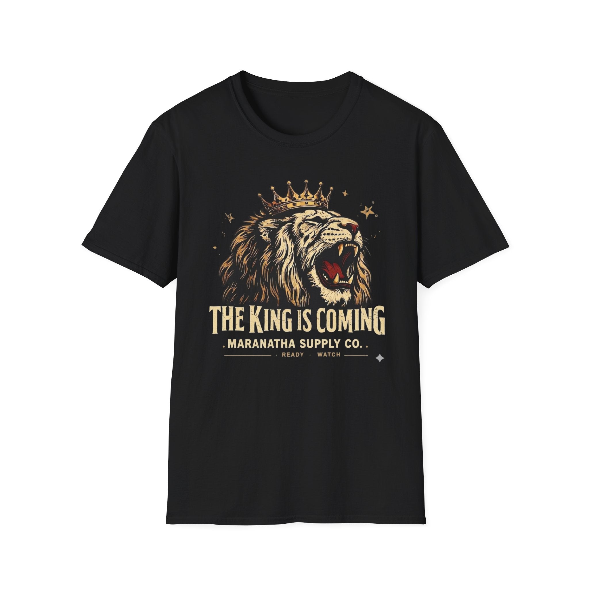 The King Is Coming Lion T-Shirt — Roaring Crown Graphic Tee
