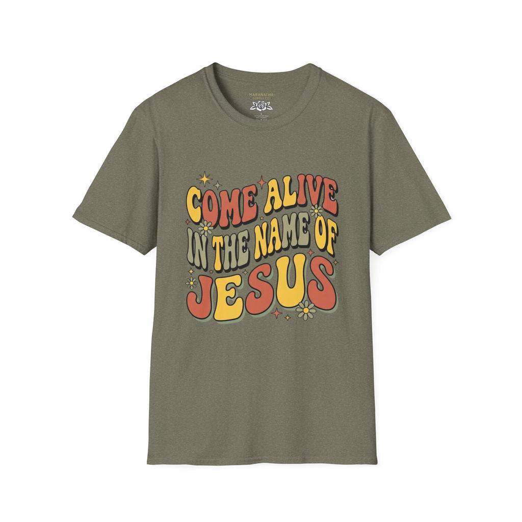Come alive in the name of Jesus retro