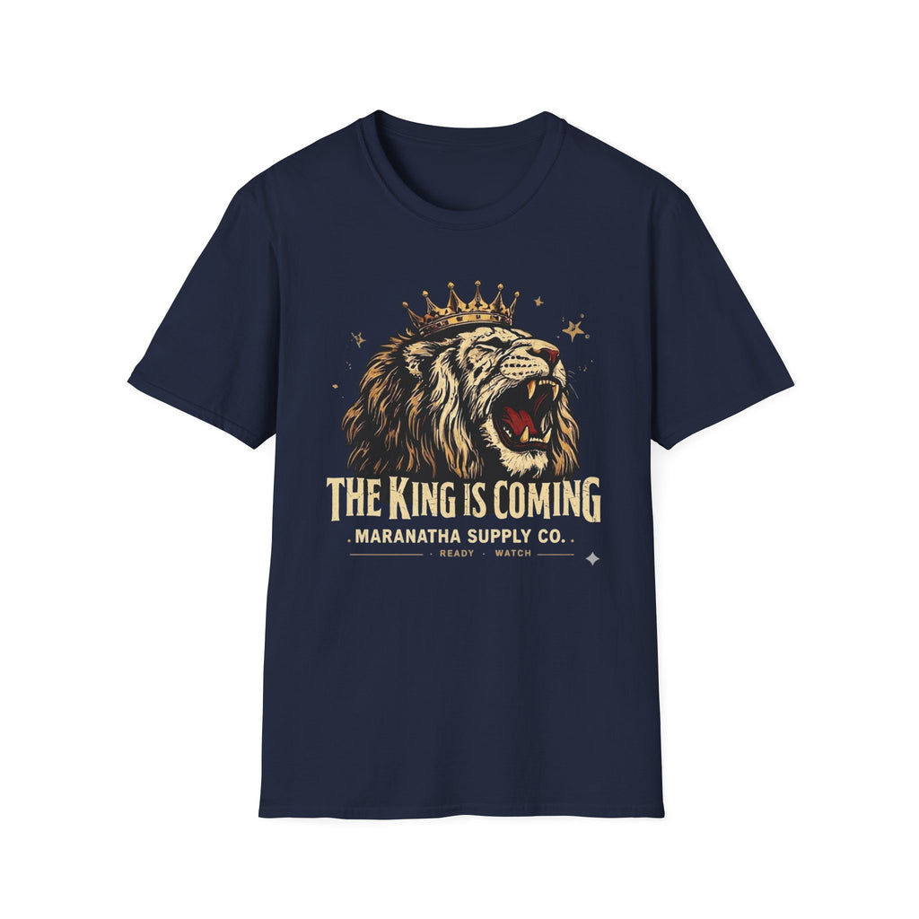 The King Is Coming Lion T-Shirt — Roaring Crown Graphic Tee