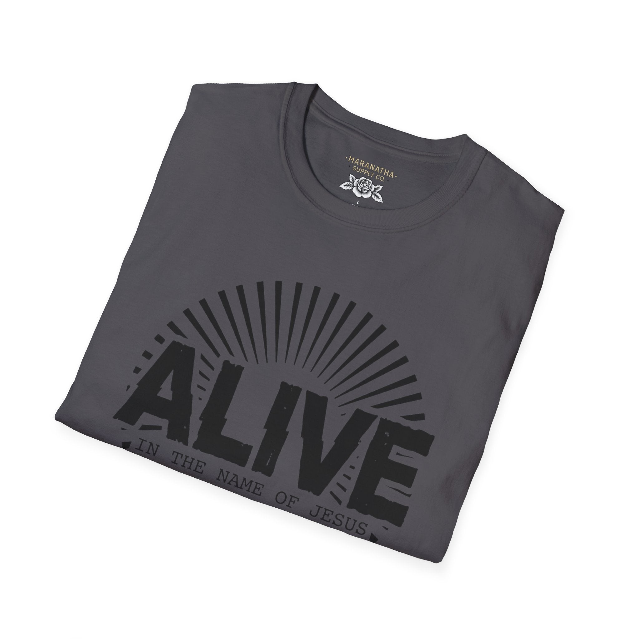 Alive in the name of Jesus Branded