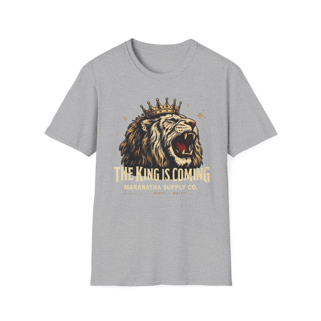 The King Is Coming Lion T-Shirt — Roaring Crown Graphic Tee