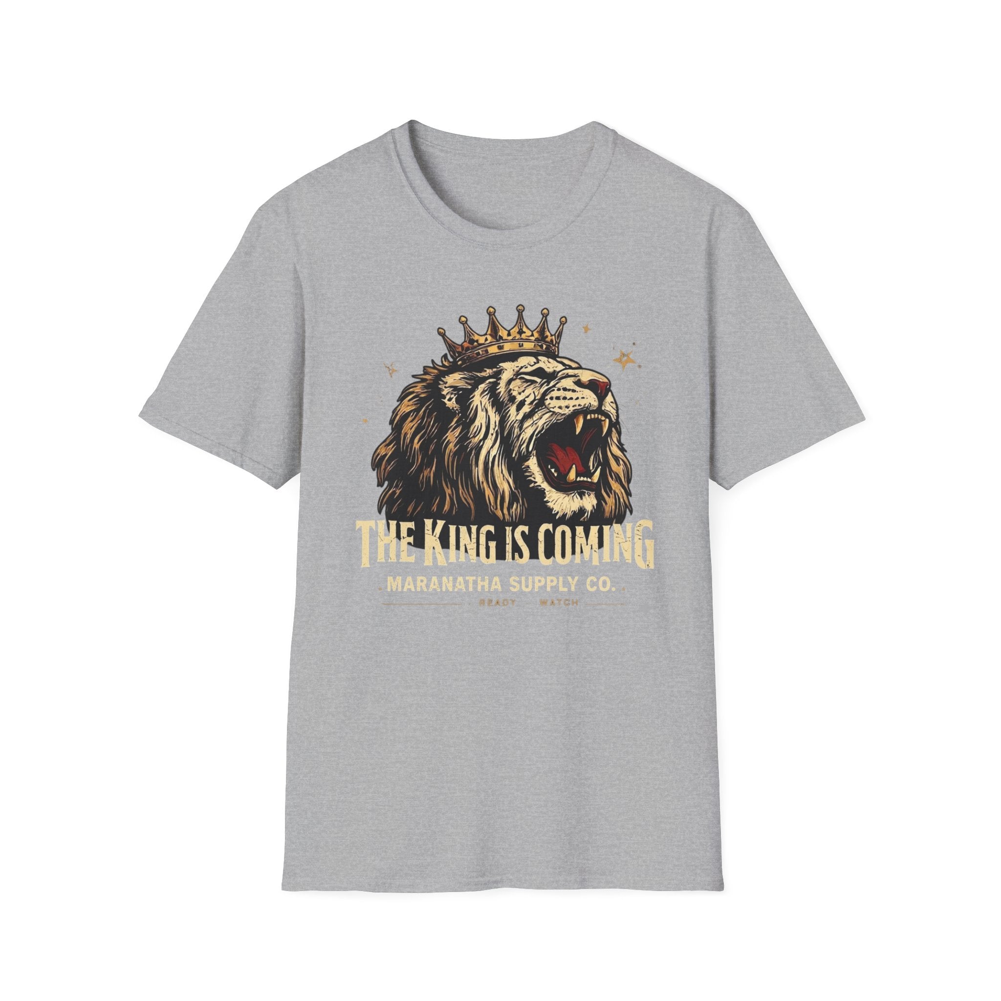 The King Is Coming Lion T-Shirt — Roaring Crown Graphic Tee