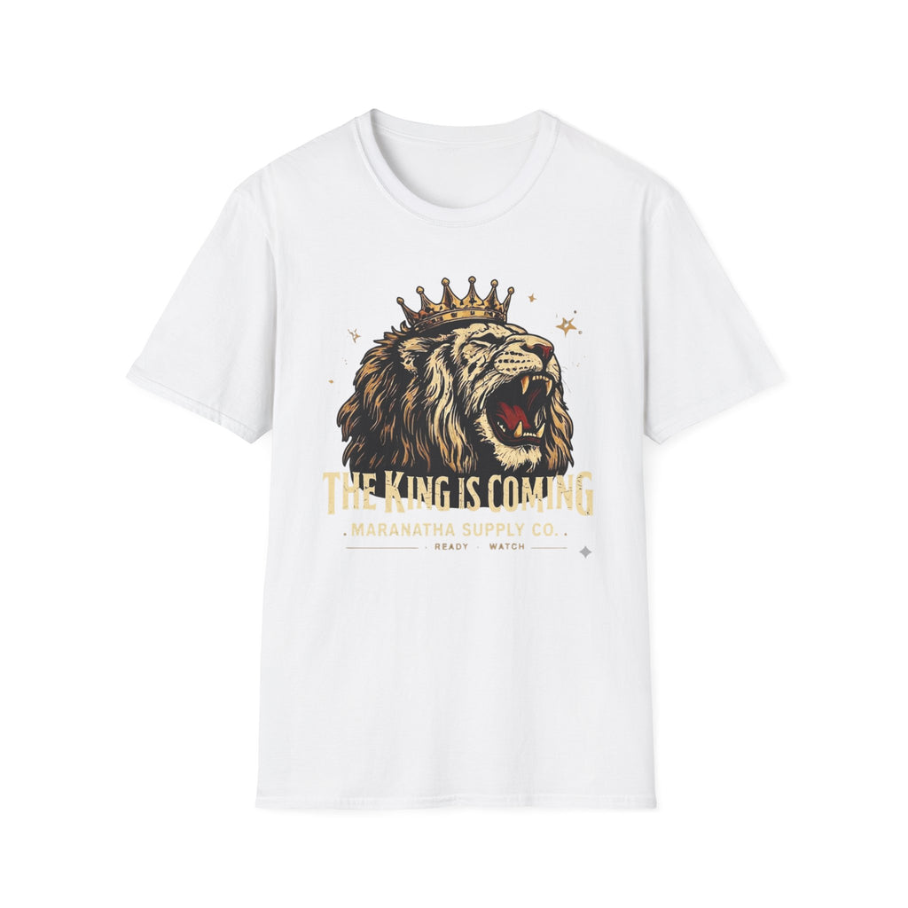 The King Is Coming Lion T-Shirt — Roaring Crown Graphic Tee