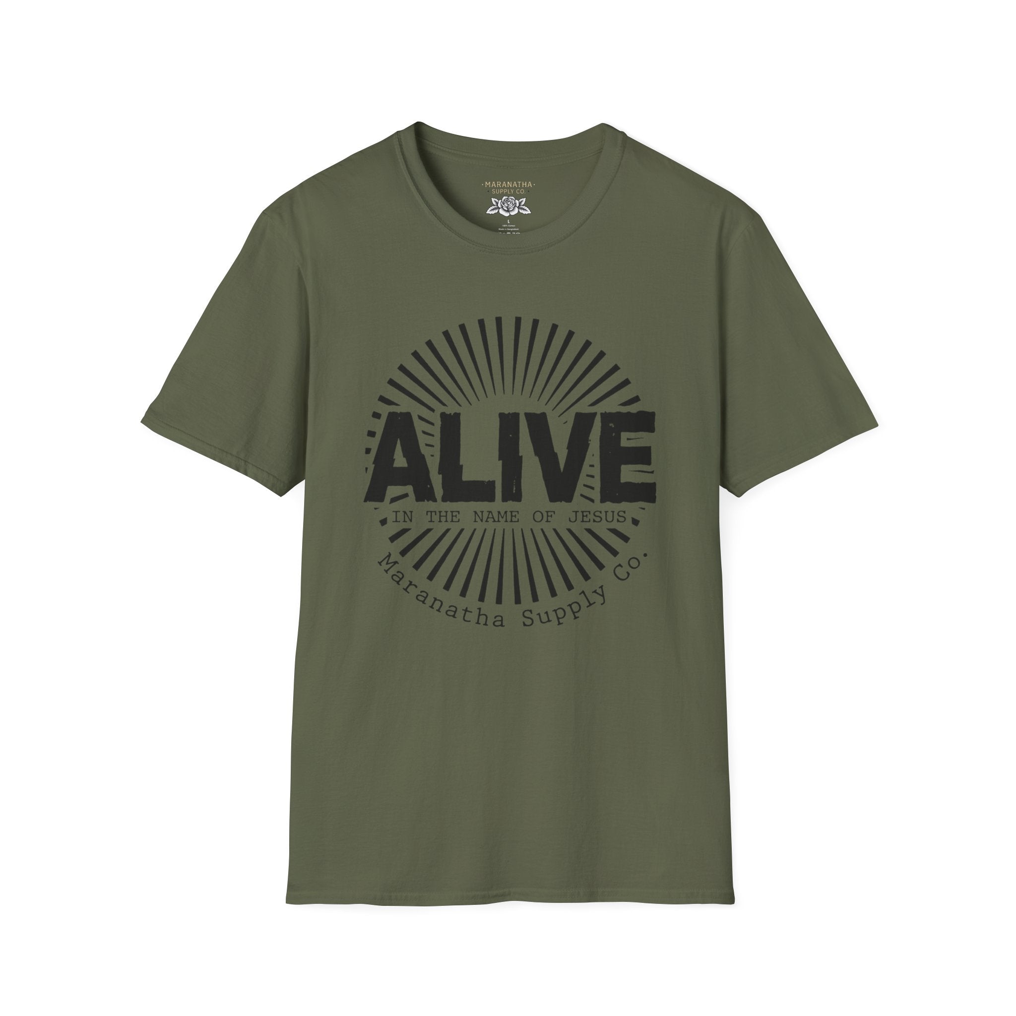 Alive in the name of Jesus Branded