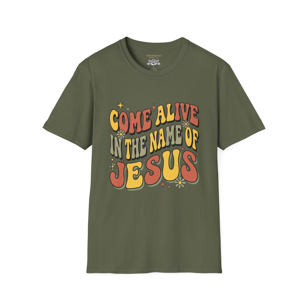 Come alive in the name of Jesus retro