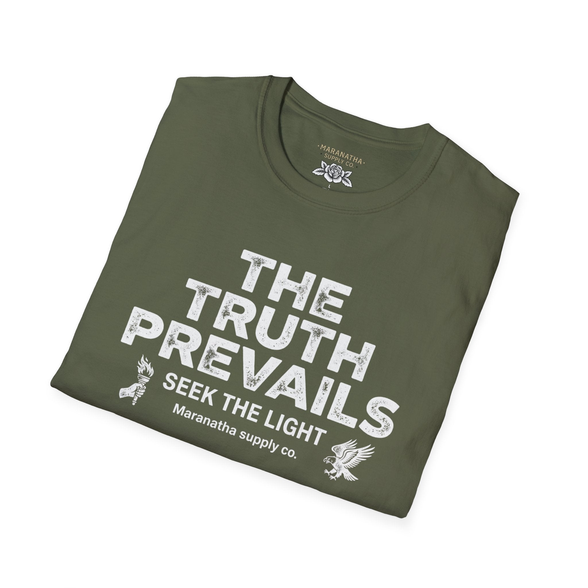 The Truth Prevails Graphic T-Shirt — "Seek The Light" Inspirational Tee